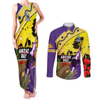 Storm ANZAC Day Couples Matching Tank Maxi Dress and Long Sleeve Button Shirt Rosemary Starring Night Style