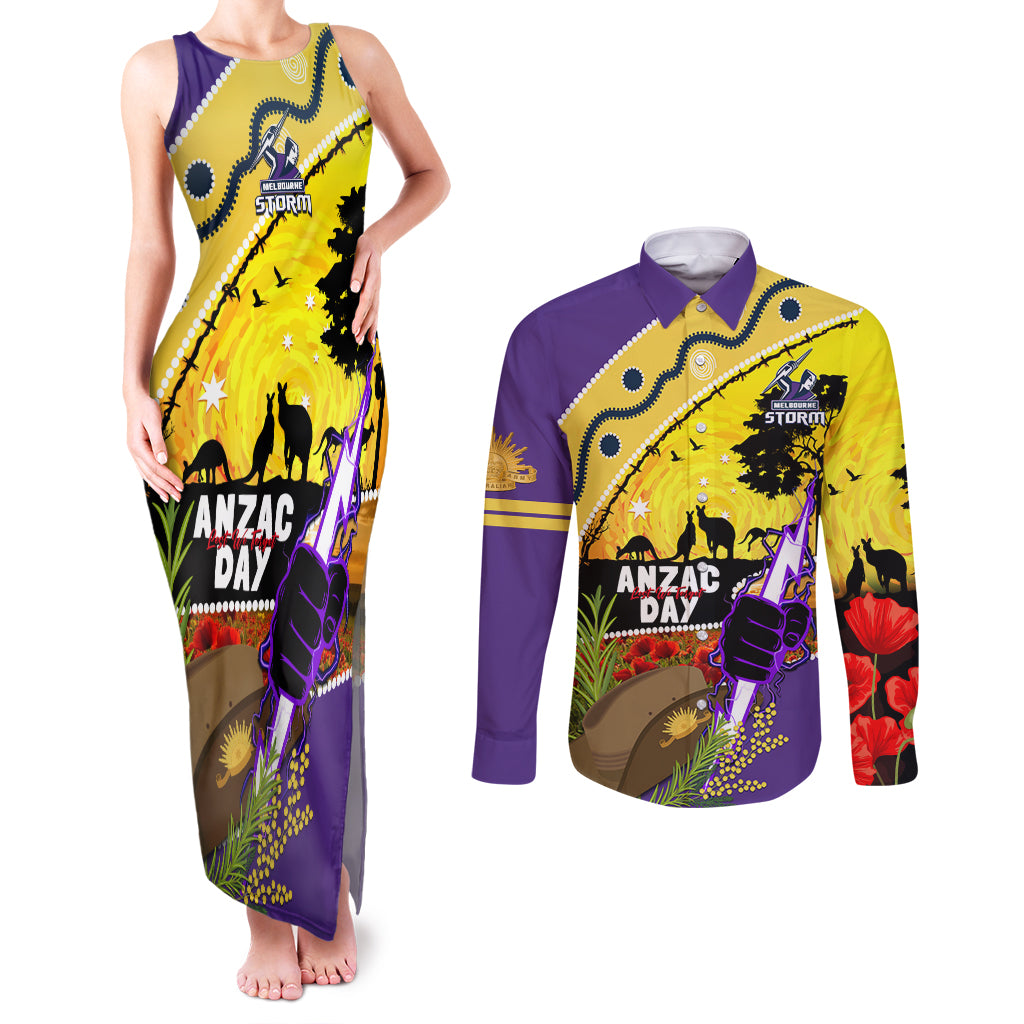 Storm ANZAC Day Couples Matching Tank Maxi Dress and Long Sleeve Button Shirt Rosemary Starring Night Style