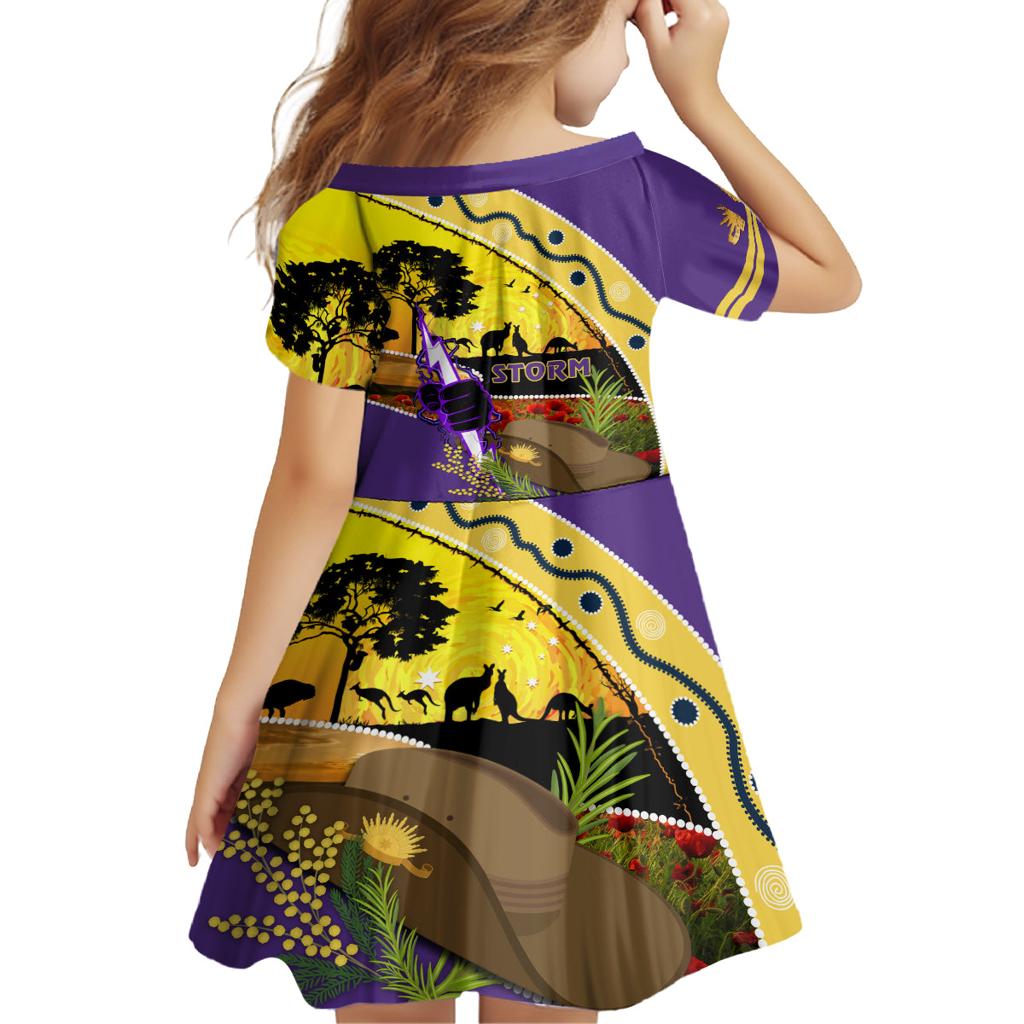 Storm ANZAC Day Family Matching Long Sleeve Bodycon Dress and Hawaiian Shirt Rosemary Starring Night Style