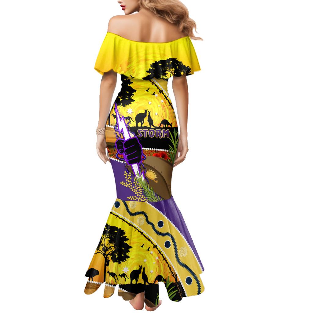 Storm ANZAC Day Family Matching Mermaid Dress and Hawaiian Shirt Rosemary Starring Night Style