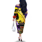 Storm ANZAC Day Family Matching Off Shoulder Long Sleeve Dress and Hawaiian Shirt Rosemary Starring Night Style