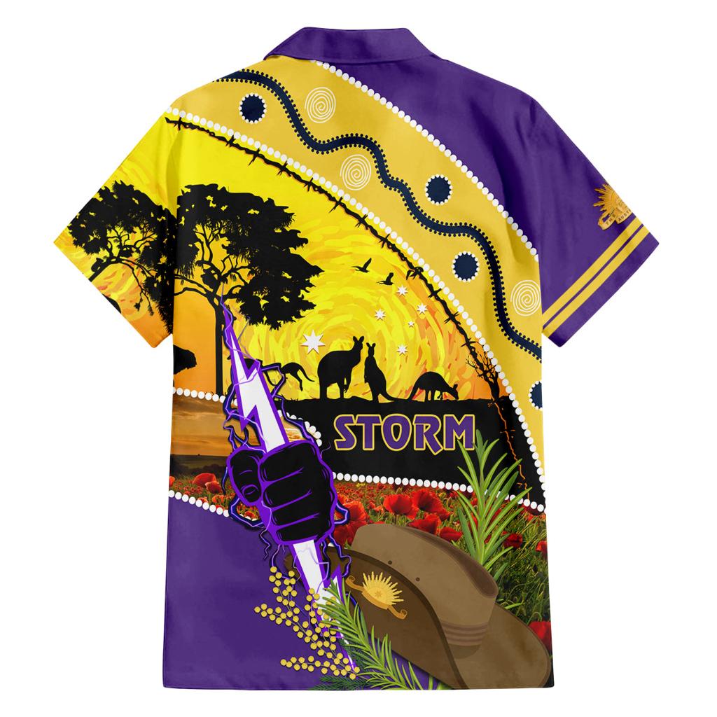 Storm ANZAC Day Family Matching Off Shoulder Short Dress and Hawaiian Shirt Rosemary Starring Night Style