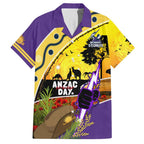 Storm ANZAC Day Family Matching Short Sleeve Bodycon Dress and Hawaiian Shirt Rosemary Starring Night Style