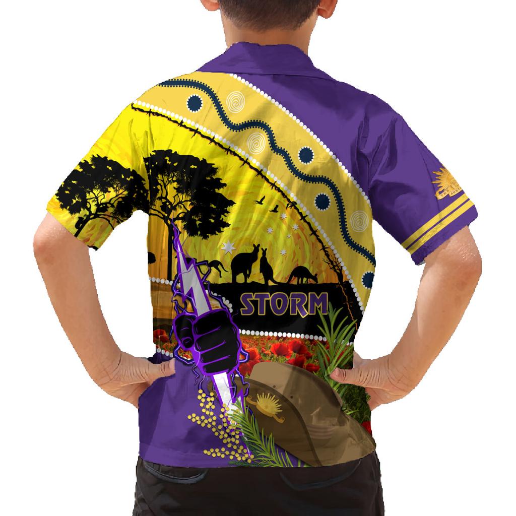 Storm ANZAC Day Family Matching Tank Maxi Dress and Hawaiian Shirt Rosemary Starring Night Style