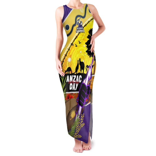 Storm ANZAC Day Family Matching Tank Maxi Dress and Hawaiian Shirt Rosemary Starring Night Style