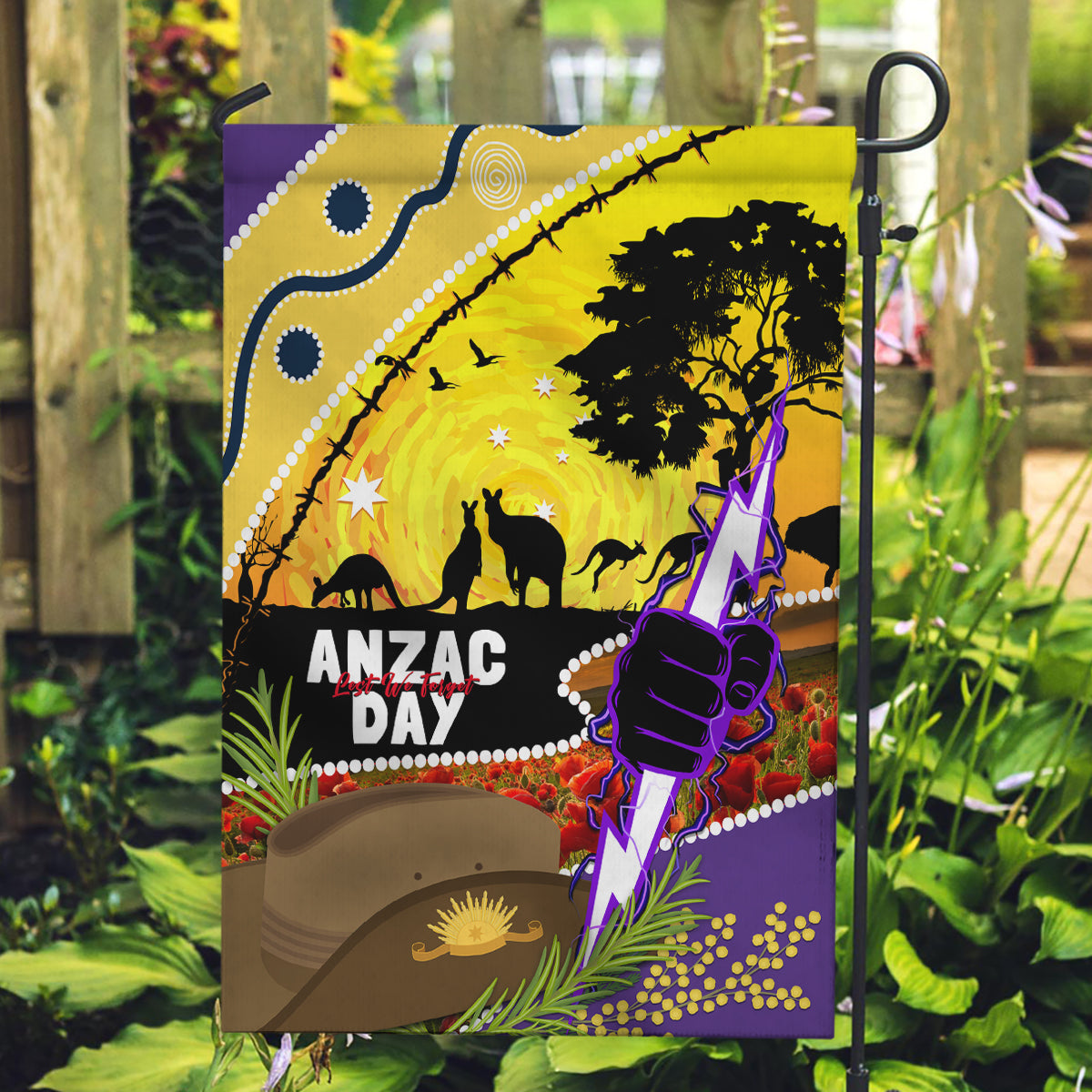 Storm ANZAC Day Garden Flag Rosemary Starring Night Style