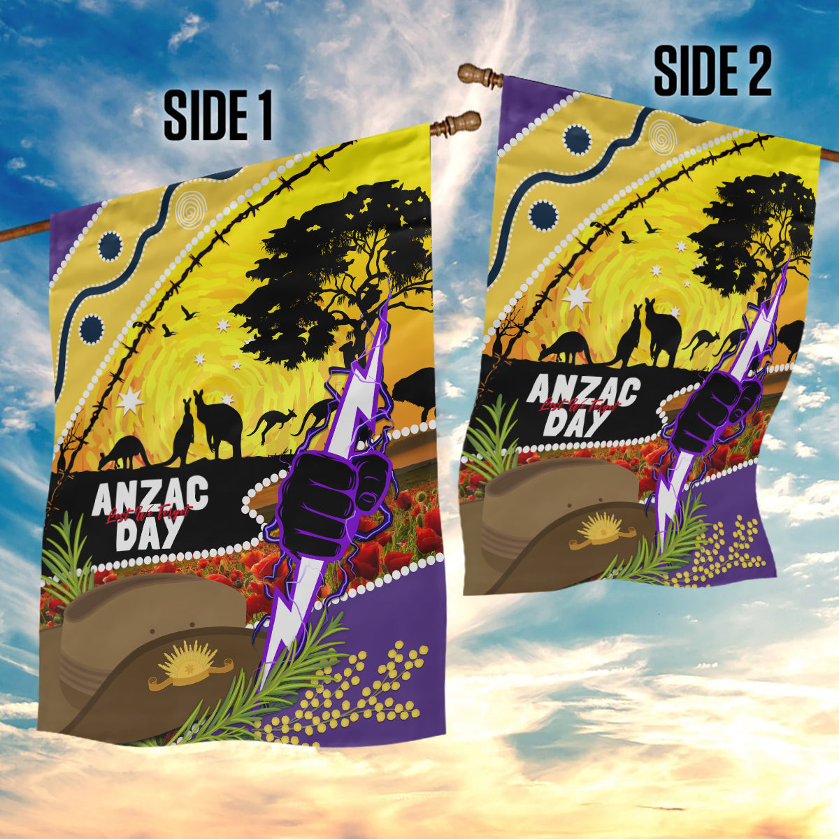 Storm ANZAC Day Garden Flag Rosemary Starring Night Style