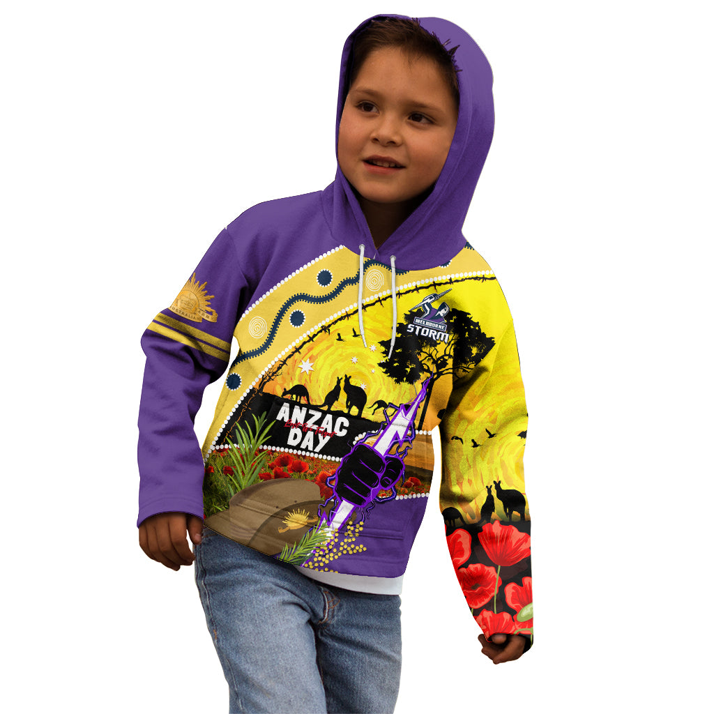 Storm ANZAC Day Kid Hoodie Rosemary Starring Night Style