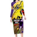Storm ANZAC Day Long Sleeve Bodycon Dress Rosemary Starring Night Style