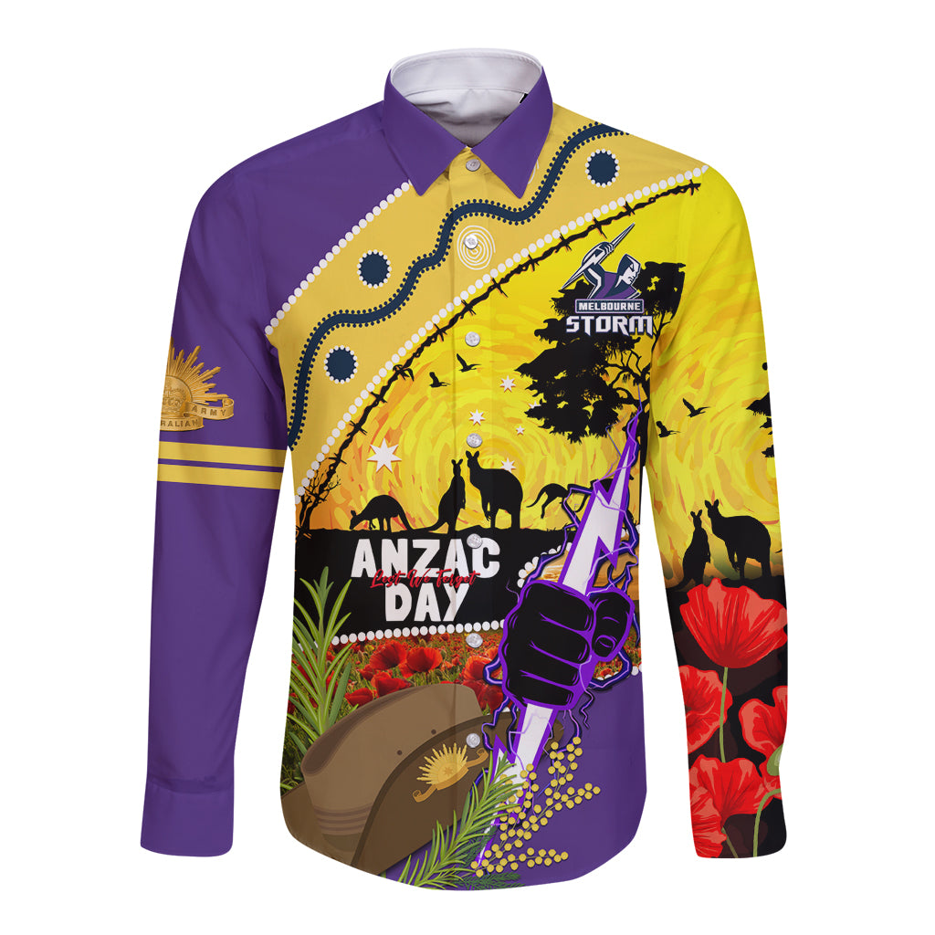 Storm ANZAC Day Long Sleeve Button Shirt Rosemary Starring Night Style