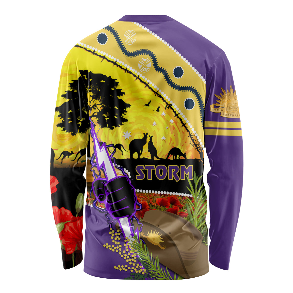 Storm ANZAC Day Long Sleeve Shirt Rosemary Starring Night Style