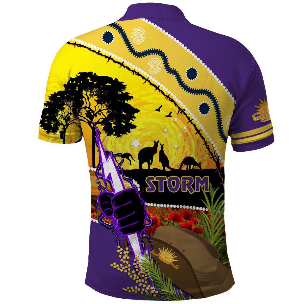 Storm ANZAC Day Polo Shirt Rosemary Starring Night Style