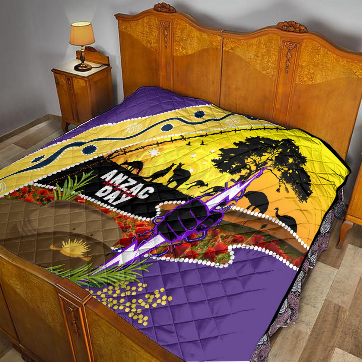 Storm ANZAC Day Quilt Rosemary Starring Night Style