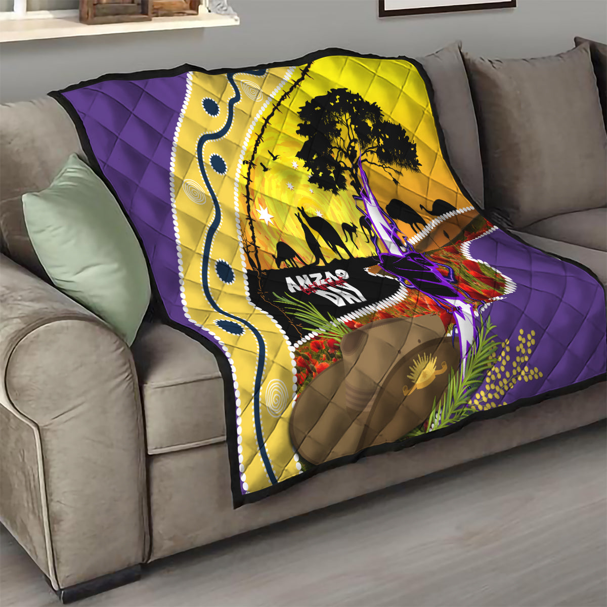 Storm ANZAC Day Quilt Rosemary Starring Night Style