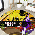Storm ANZAC Day Round Carpet Rosemary Starring Night Style