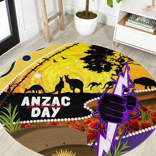 Storm ANZAC Day Round Carpet Rosemary Starring Night Style