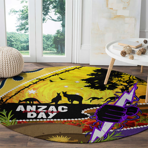 Storm ANZAC Day Round Carpet Rosemary Starring Night Style