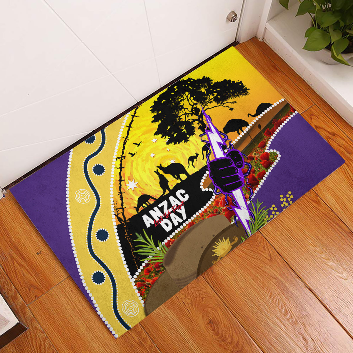Storm ANZAC Day Rubber Doormat Rosemary Starring Night Style