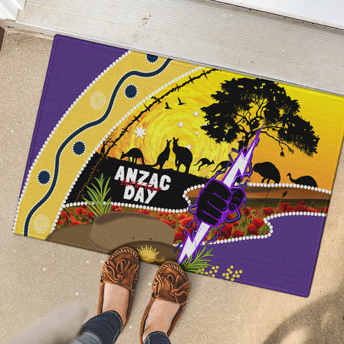 Storm ANZAC Day Rubber Doormat Rosemary Starring Night Style