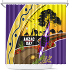 Storm ANZAC Day Shower Curtain Rosemary Starring Night Style
