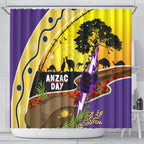 Storm ANZAC Day Shower Curtain Rosemary Starring Night Style