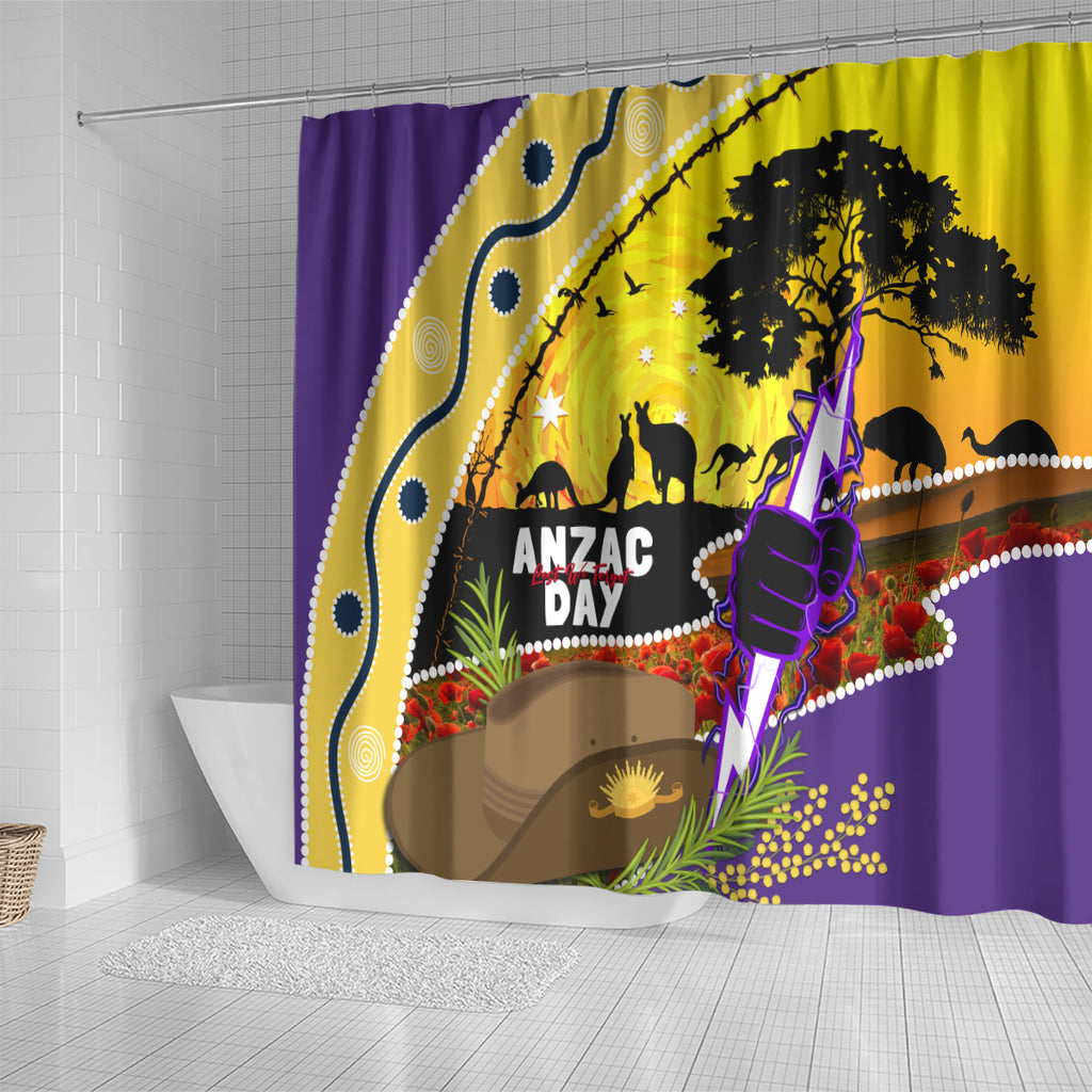 Storm ANZAC Day Shower Curtain Rosemary Starring Night Style