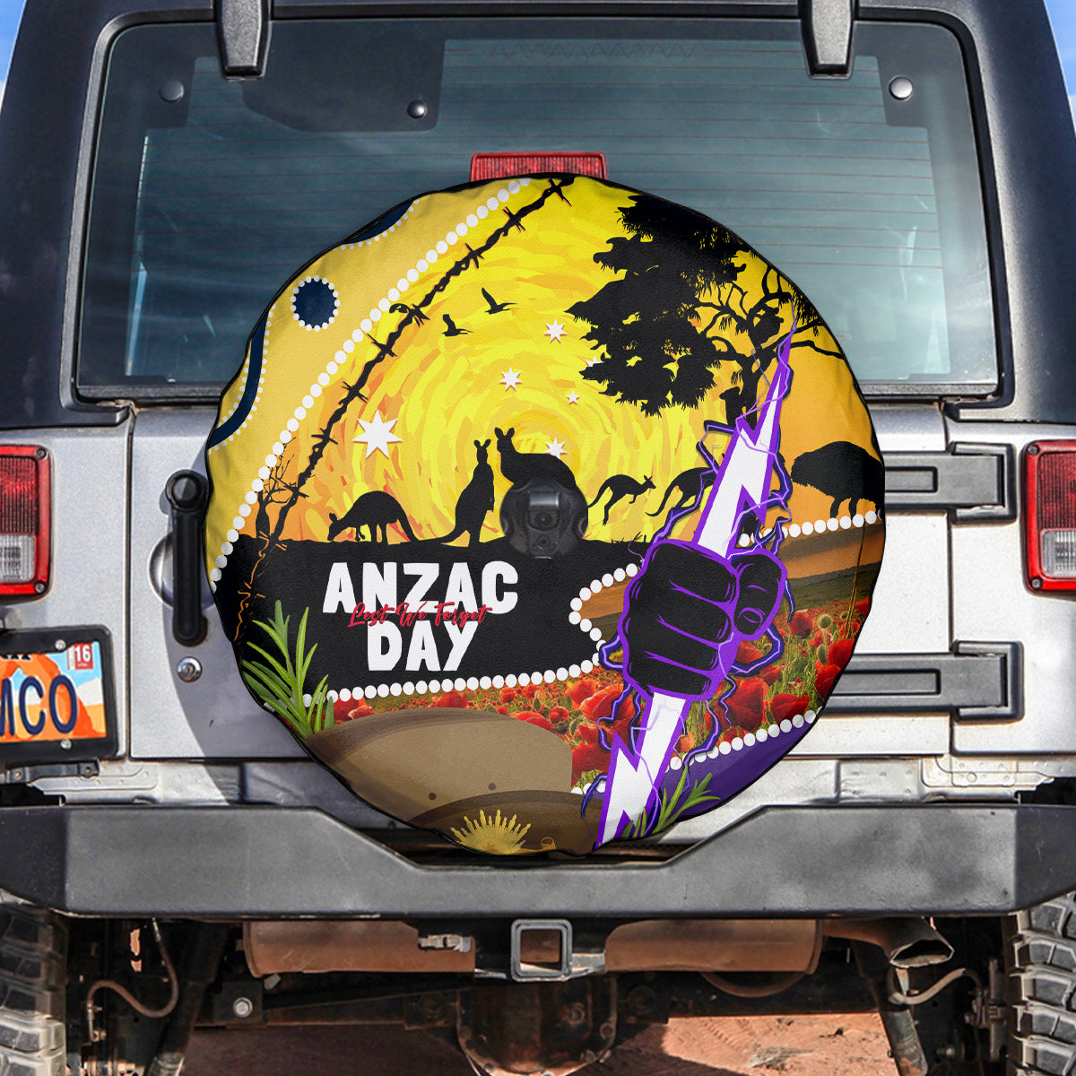 Storm ANZAC Day Spare Tire Cover Rosemary Starring Night Style