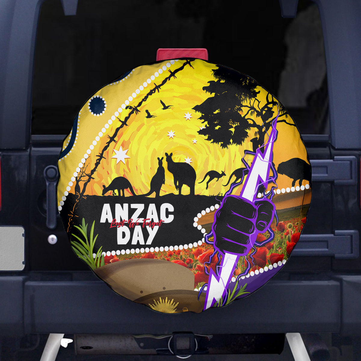 Storm ANZAC Day Spare Tire Cover Rosemary Starring Night Style