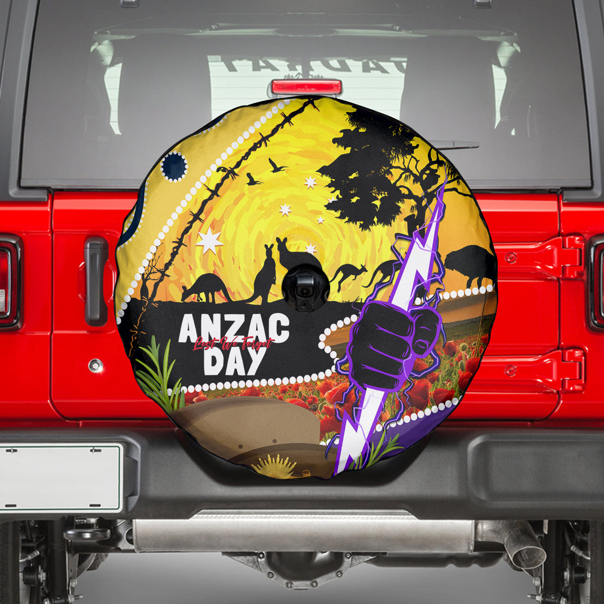 Storm ANZAC Day Spare Tire Cover Rosemary Starring Night Style