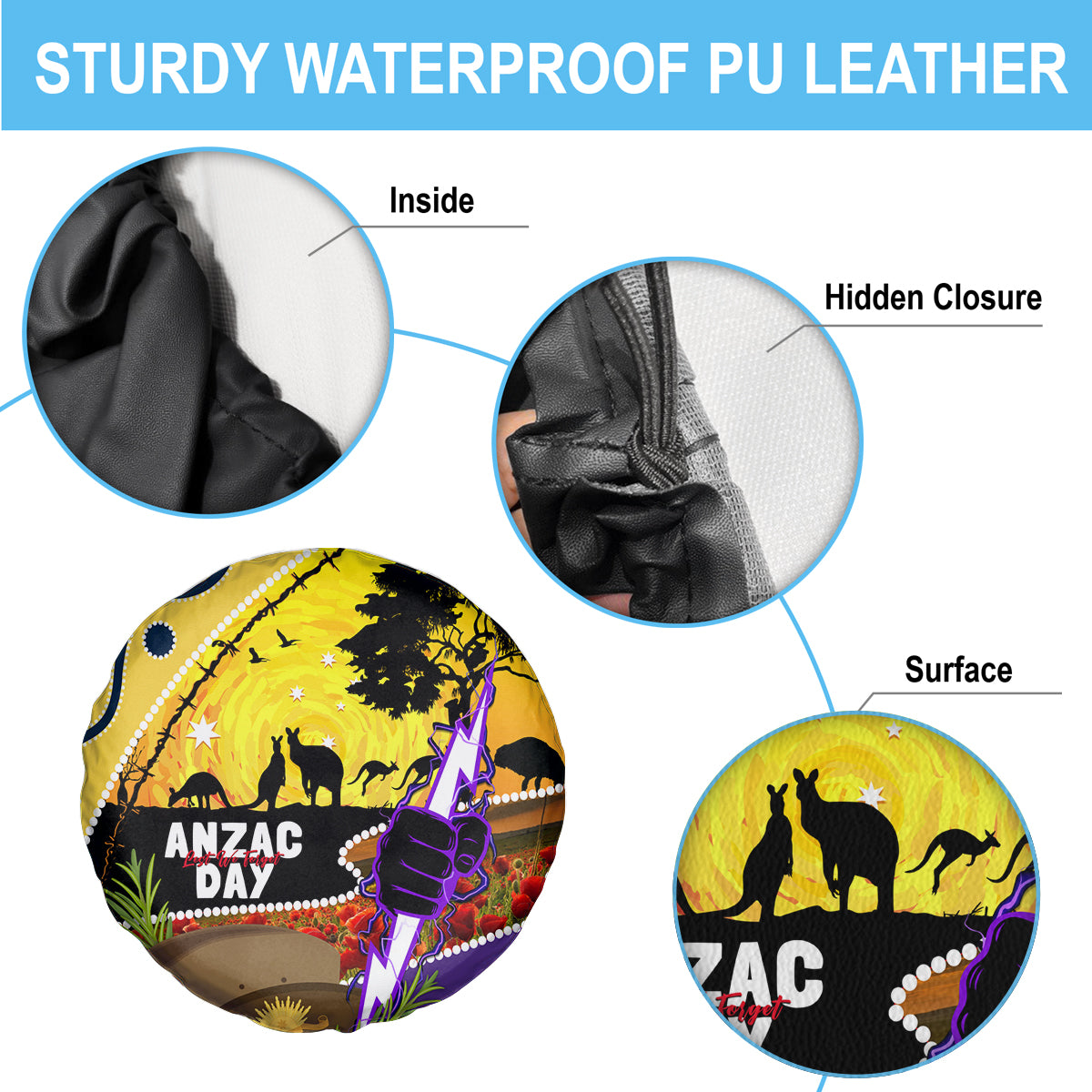 Storm ANZAC Day Spare Tire Cover Rosemary Starring Night Style