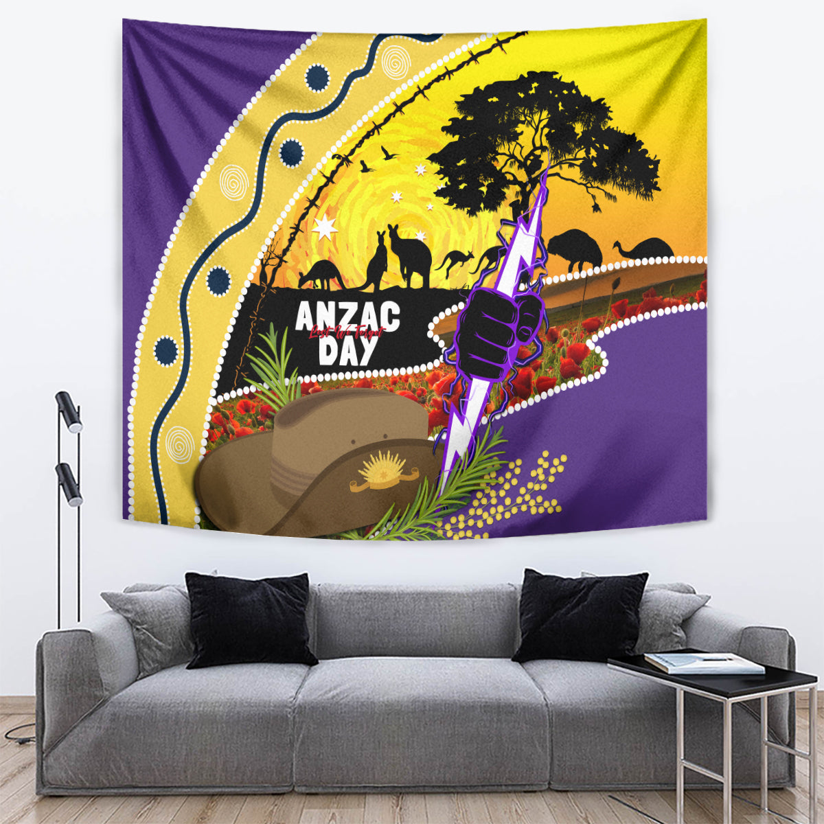 Storm ANZAC Day Tapestry Rosemary Starring Night Style