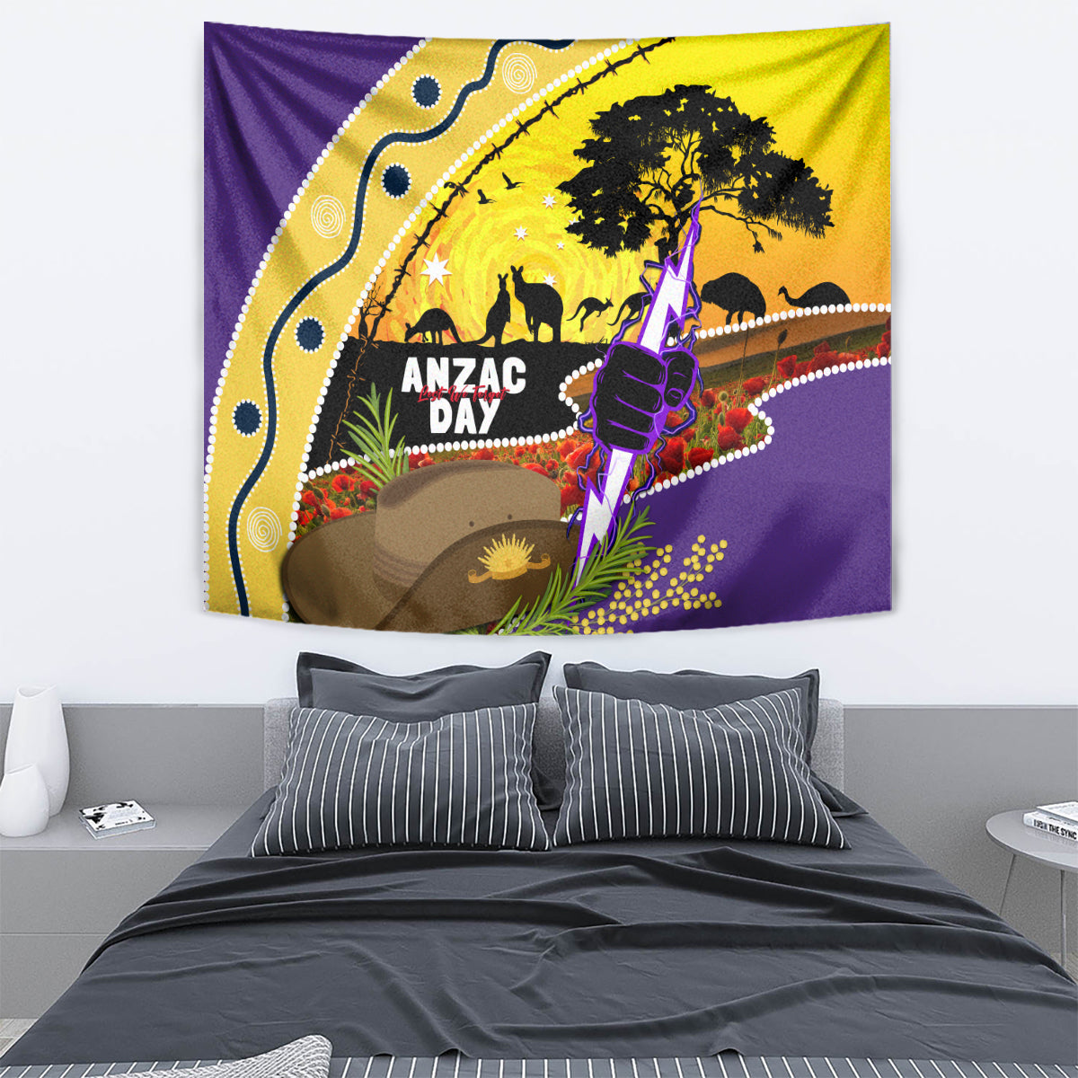 Storm ANZAC Day Tapestry Rosemary Starring Night Style