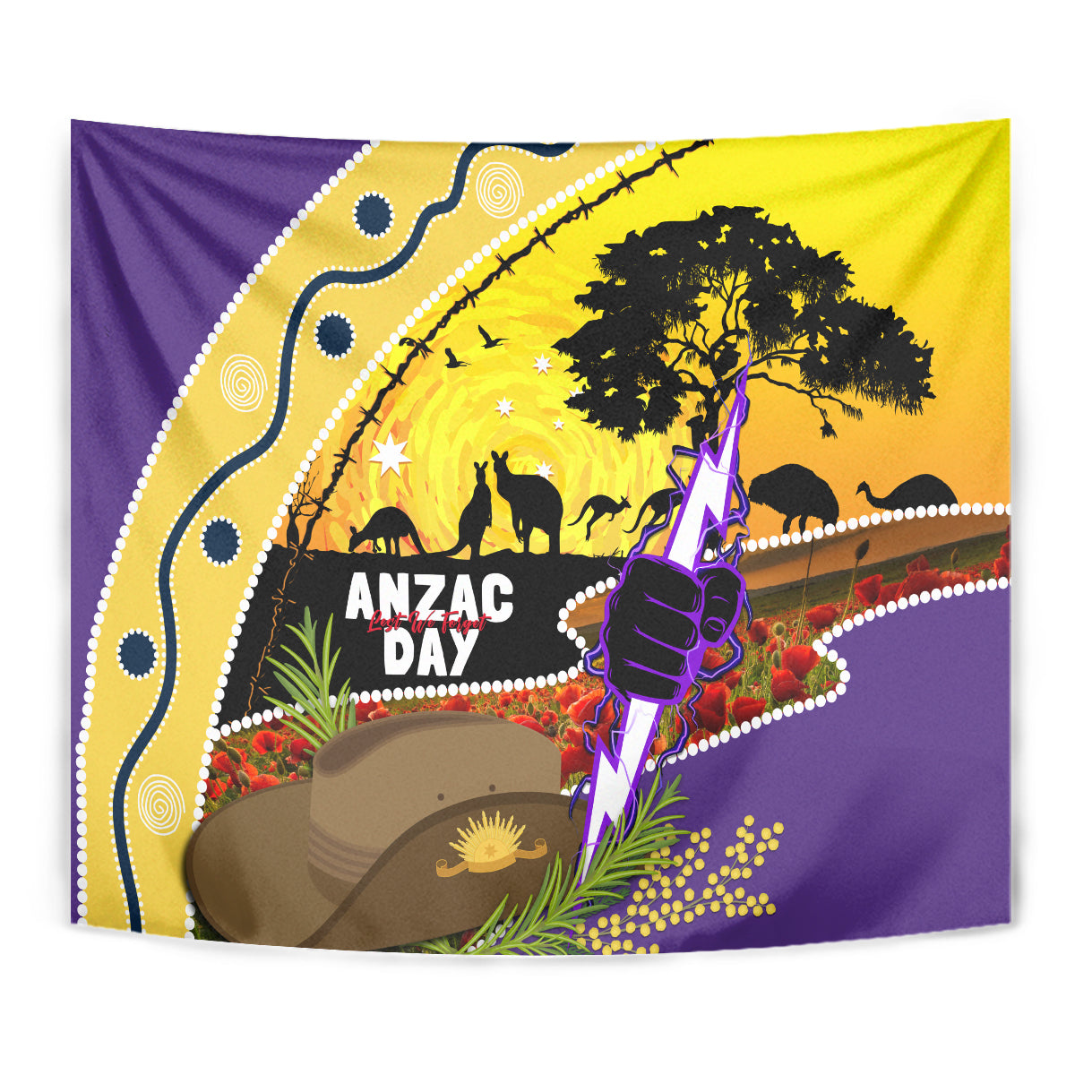 Storm ANZAC Day Tapestry Rosemary Starring Night Style