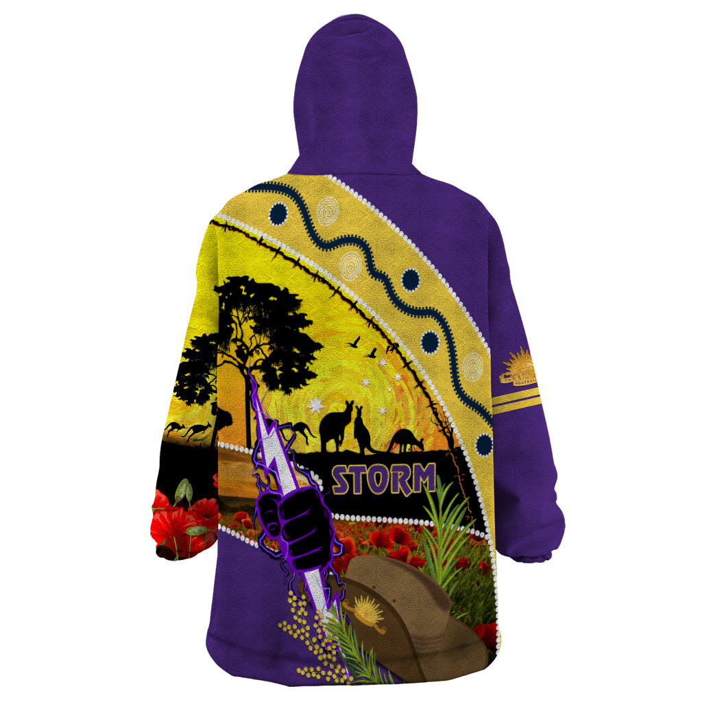 Storm ANZAC Day Wearable Blanket Hoodie Rosemary Starring Night Style