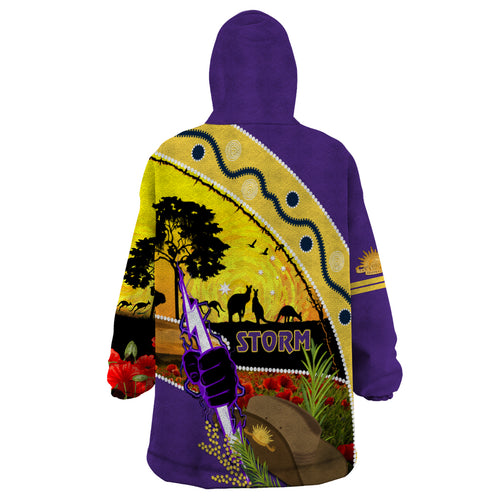 Storm ANZAC Day Wearable Blanket Hoodie Rosemary Starring Night Style