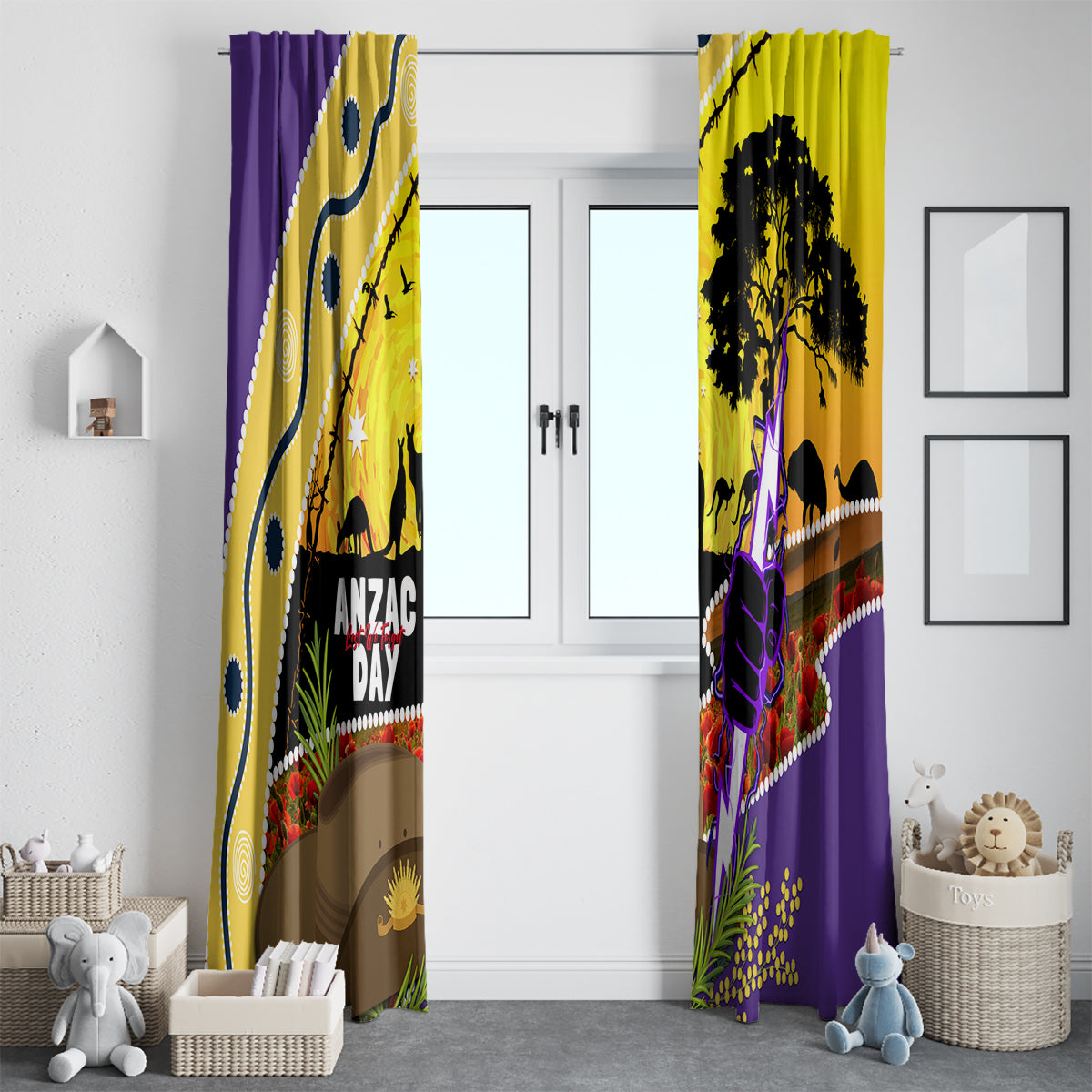 Storm ANZAC Day Window Curtain Rosemary Starring Night Style
