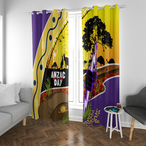 Storm ANZAC Day Window Curtain Rosemary Starring Night Style