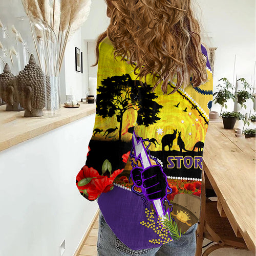 Storm ANZAC Day Women Casual Shirt Rosemary Starring Night Style