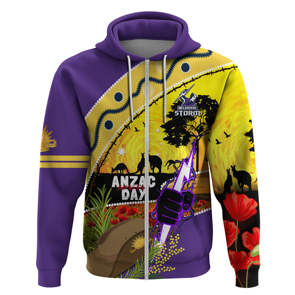 Storm ANZAC Day Zip Hoodie Rosemary Starring Night Style