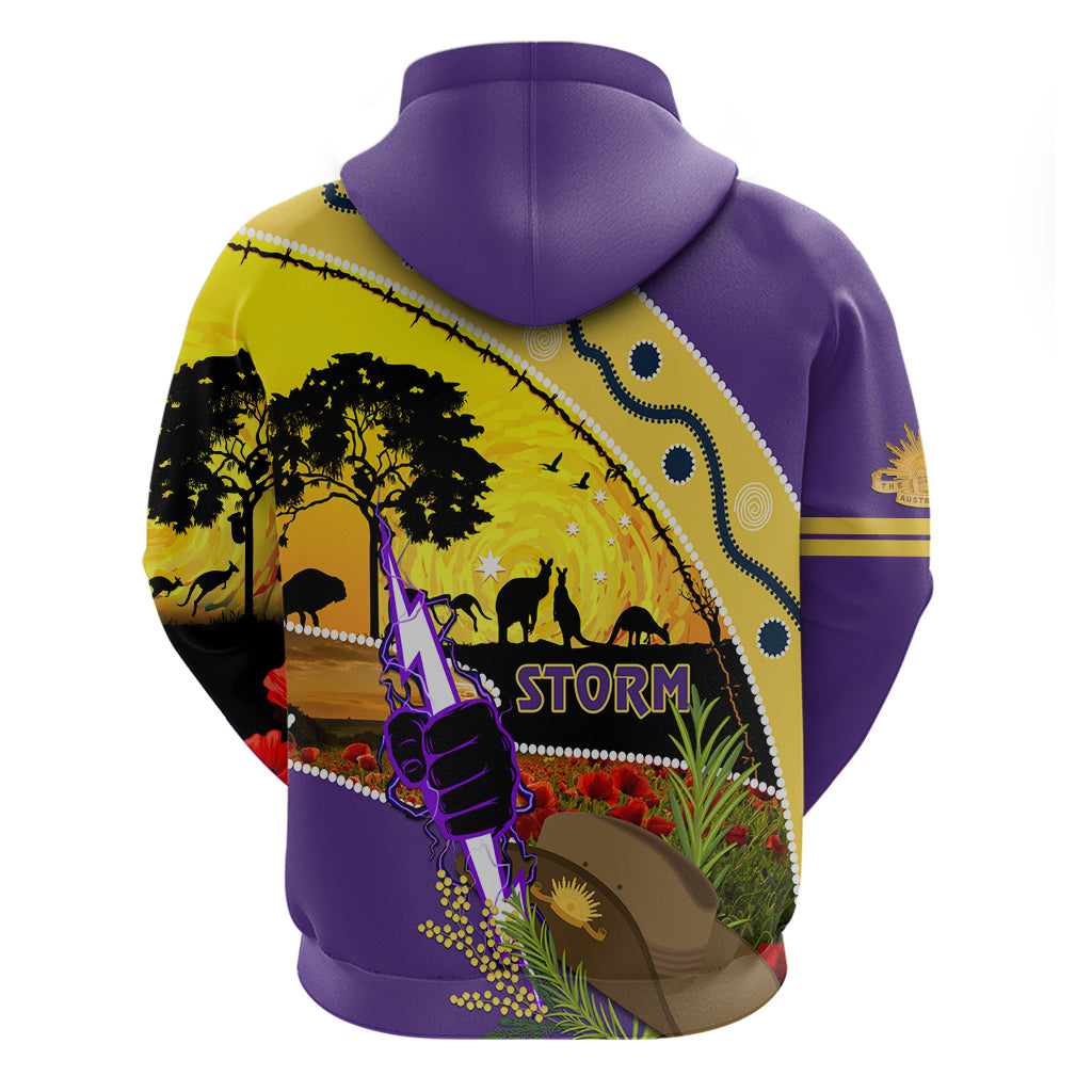 Storm ANZAC Day Zip Hoodie Rosemary Starring Night Style