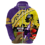 Storm ANZAC Day Zip Hoodie Rosemary Starring Night Style