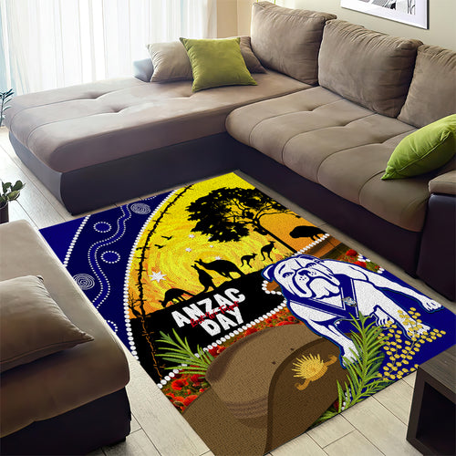 Bulldogs ANZAC Day Area Rug Rosemary Starring Night Style