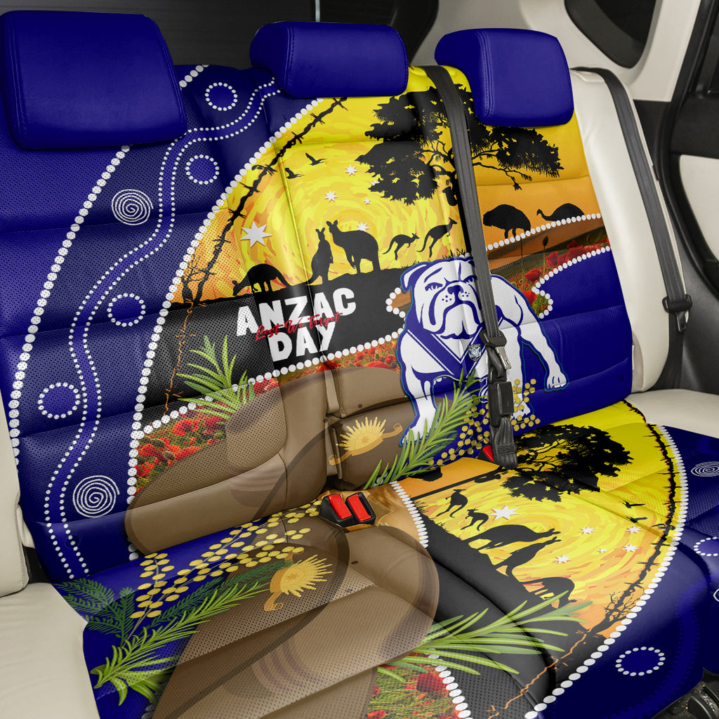 Bulldogs ANZAC Day Back Car Seat Cover Rosemary Starring Night Style