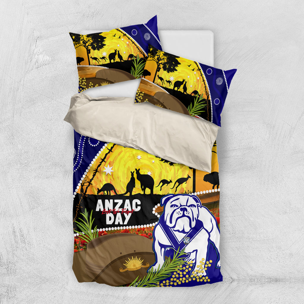 Bulldogs ANZAC Day Bedding Set Rosemary Starring Night Style