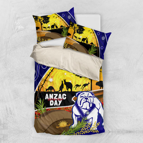 Bulldogs ANZAC Day Bedding Set Rosemary Starring Night Style