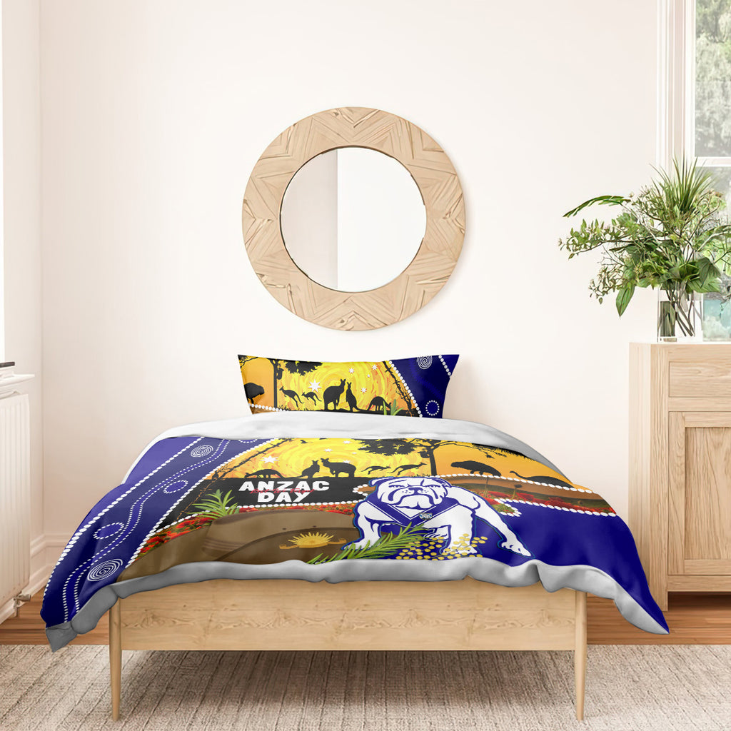 Bulldogs ANZAC Day Bedding Set Rosemary Starring Night Style
