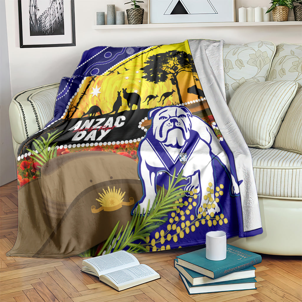 Bulldogs ANZAC Day Blanket Rosemary Starring Night Style