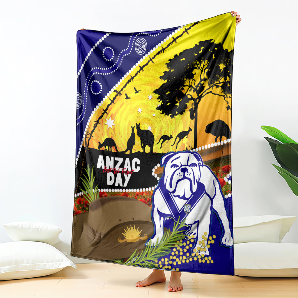 Bulldogs ANZAC Day Blanket Rosemary Starring Night Style