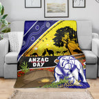 Bulldogs ANZAC Day Blanket Rosemary Starring Night Style