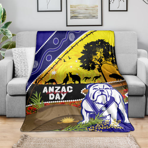 Bulldogs ANZAC Day Blanket Rosemary Starring Night Style